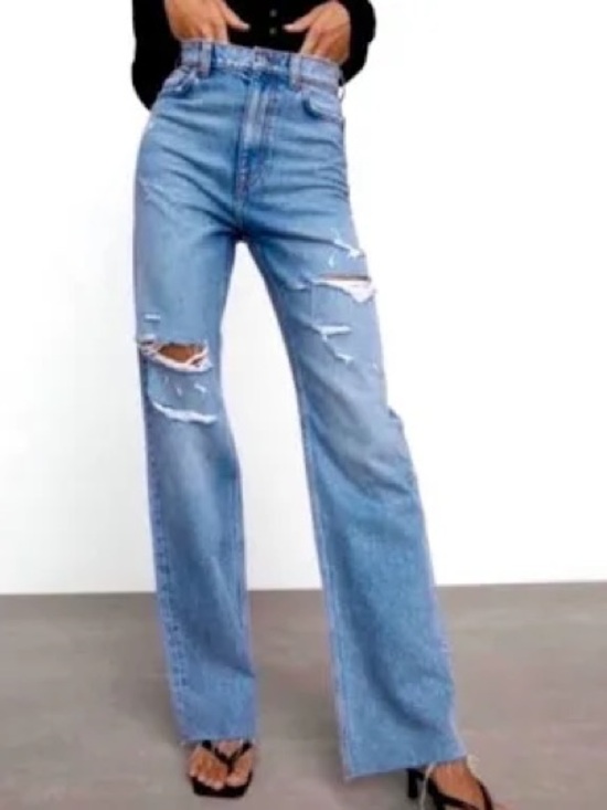 Zara Denim - Zara THE 90'S FULL LENGTH Distressed Jeans